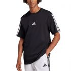 ADIDAS M ESSENTIALS 3 STRIPES SINGLE JERSEY TEE - BLACK