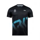 ARI UNISEX ARC GRAPHIC RUNNING TEE - BLACK/BLUE/SILVER