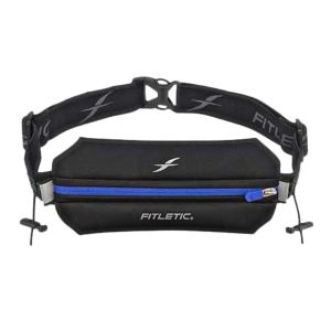 FITLETIC SINGLE POUCH WITH RACE HOLDER - BLACK/BLUE