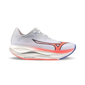 MIZUNO M WAVE REBELLION FLASH 3 - WHITE/BARITONEBLUE/FIERYCORAL2