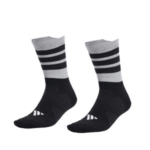 ADIDAS BLACK RUN X REFLECTIVE SOCKS - BLACK