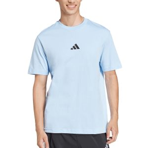 ADIDAS M ESSENTIALS SMALL LOGO SINGLE JERSEY TEE - GLOWBLUE